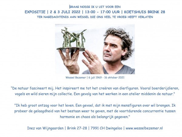 In memoriam uitnodiging expositie Wessel Bezemer